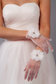 Свадебные перчатки полупрозрачные с цветком