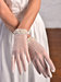 Свадебные перчатки с декором снизу
